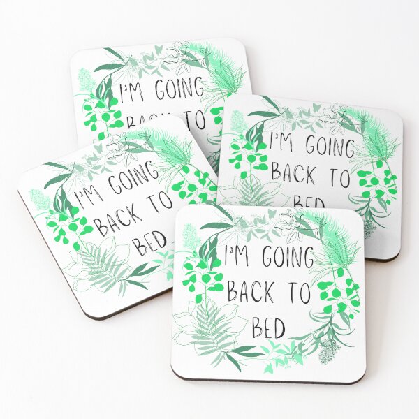 Item preview, I'm Going Back to Bed with Greenery Design. designed and sold by nemuisensei.