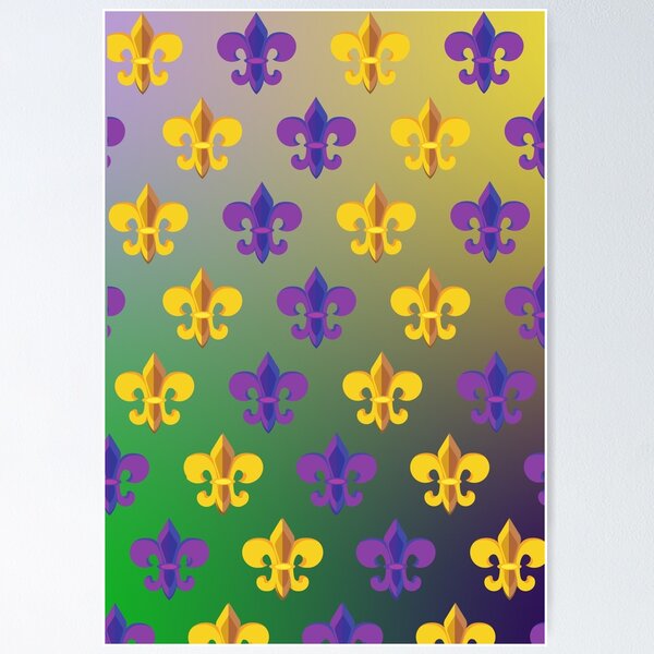 Item preview, Mardi Gras Fleur de Lis Pattern designed and sold by Seedcap7.