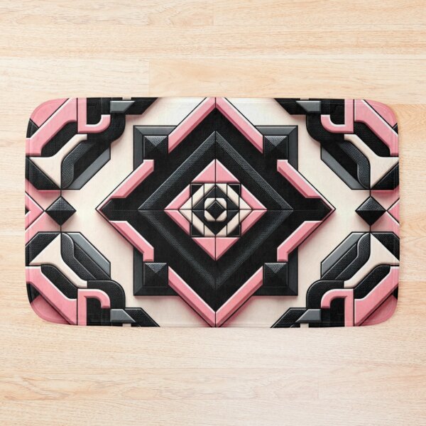 Item preview,   Futuristic Geometric In Pink And Black Artwork designed and sold by mymagicstoreus.