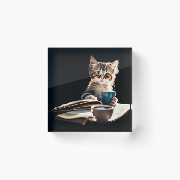 Item preview, Cat Drinks Coffee Funny designed and sold by MatthewViews.
