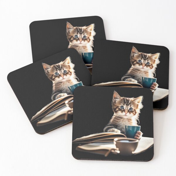 Item preview, Cat Drinks Coffee Funny designed and sold by MatthewViews.