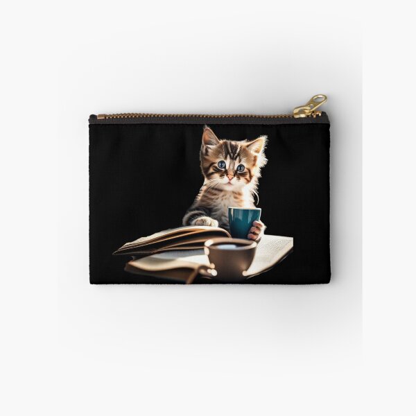 Item preview, Cat Drinks Coffee Funny designed and sold by MatthewViews.