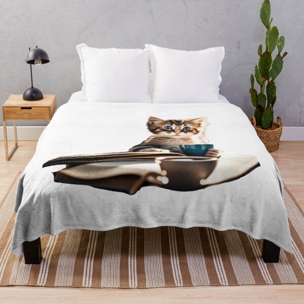 Item preview, Cat Drinks Coffee Funny designed and sold by MatthewViews.
