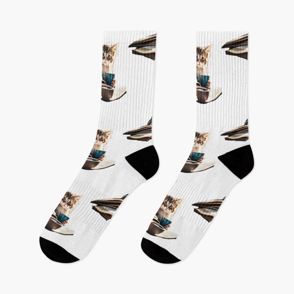 Item preview, Cat Drinks Coffee Funny designed and sold by MatthewViews.