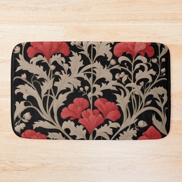 Item preview, Art Nouveau Floral Pattern Collection #1 - Red Bleeding Heart Flowers #34 designed and sold by elektronen.