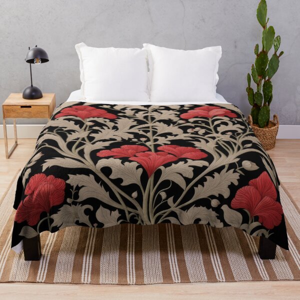 Item preview, Art Nouveau Floral Pattern Collection #1 - Red Bleeding Heart Flowers #34 designed and sold by elektronen.