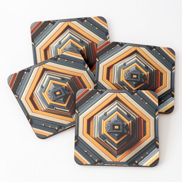 Item preview,   Futuristic Geometric In Orange, Black And Grey Artwork designed and sold by mymagicstoreus.