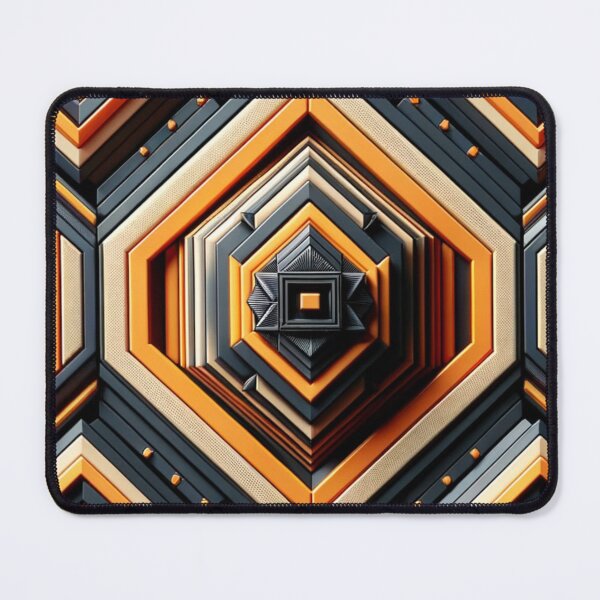 Item preview,   Futuristic Geometric In Orange, Black And Grey Artwork designed and sold by mymagicstoreus.