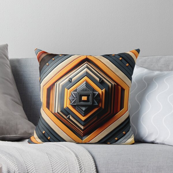 Item preview,   Futuristic Geometric In Orange, Black And Grey Artwork designed and sold by mymagicstoreus.