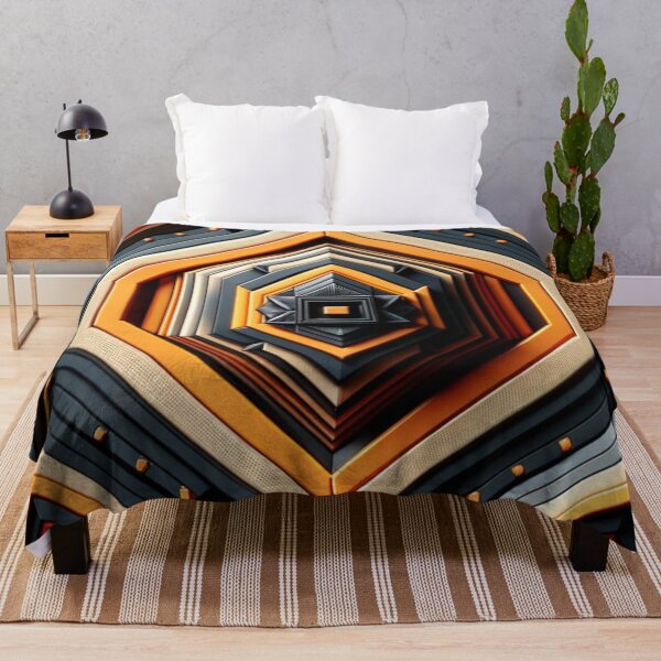 Item preview,   Futuristic Geometric In Orange, Black And Grey Artwork designed and sold by mymagicstoreus.