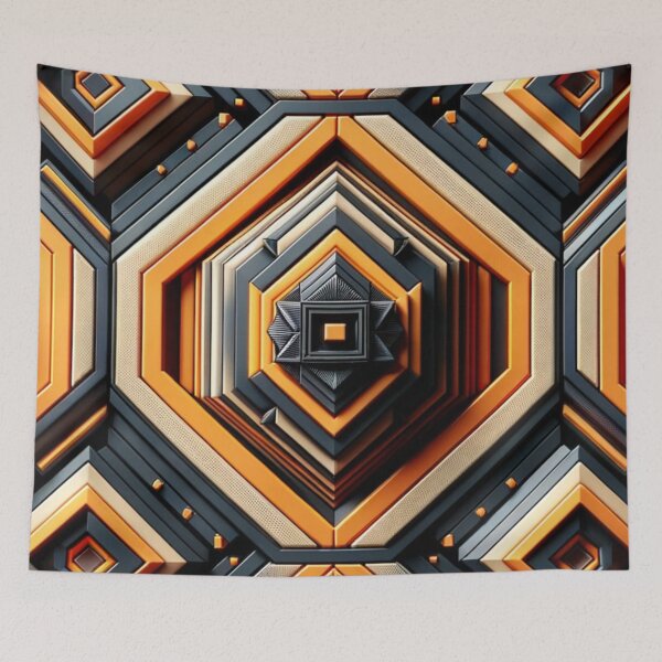 Item preview,   Futuristic Geometric In Orange, Black And Grey Artwork designed and sold by mymagicstoreus.