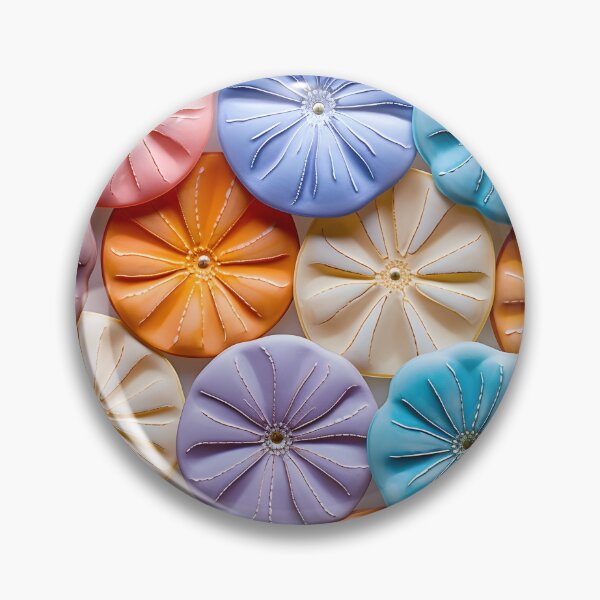 Item preview, Colorful sand dollar collage print designed and sold by dcrc.