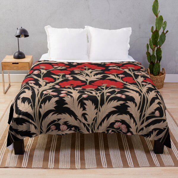 Item preview, Art Nouveau Floral Pattern Collection #1 - Red Bleeding Heart Flowers #35 designed and sold by elektronen.