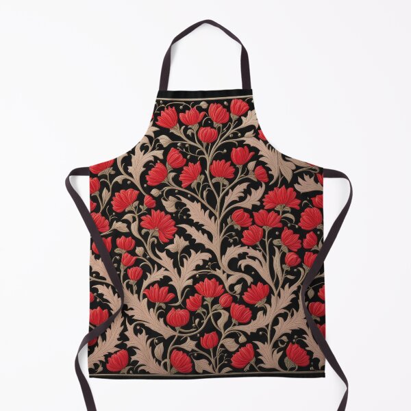 Item preview, Art Nouveau Floral Pattern Collection #1 - Red Bleeding Heart Flowers #36 designed and sold by elektronen.