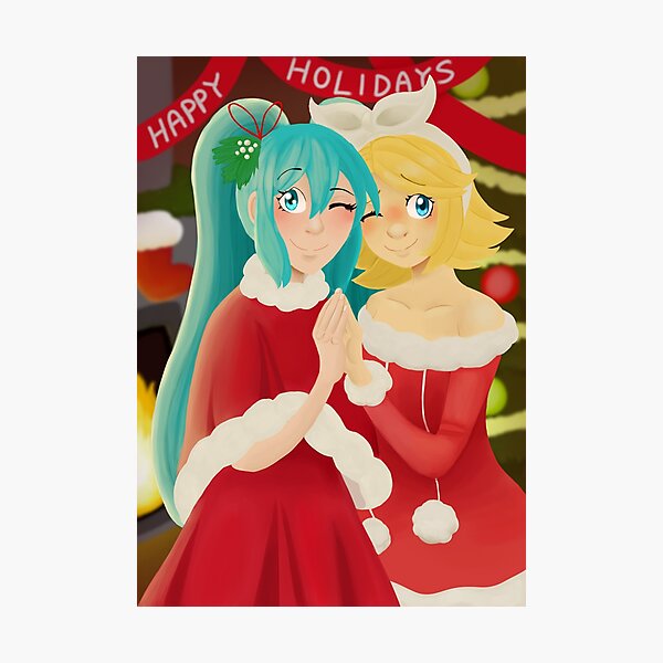 Aperçu de l'œuvre Noël Miku et Rin créée et vendue par Jaambee.