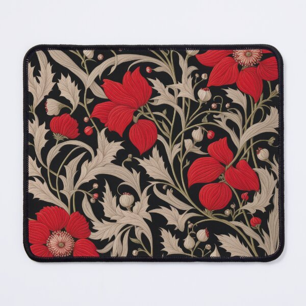 Item preview, Art Nouveau Floral Pattern Collection #1 - Red Bleeding Heart Flowers #37 designed and sold by elektronen.