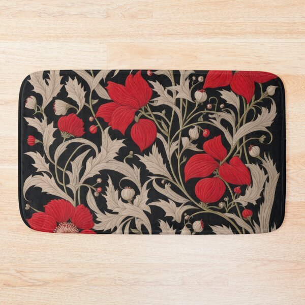 Item preview, Art Nouveau Floral Pattern Collection #1 - Red Bleeding Heart Flowers #37 designed and sold by elektronen.