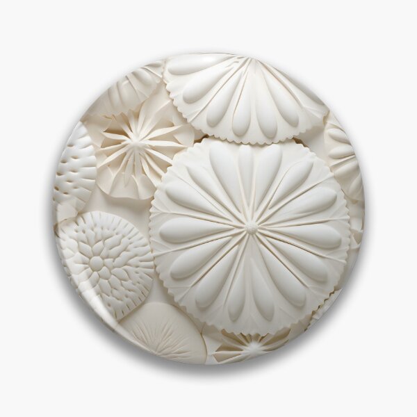 Item preview, White sand dollar collage print designed and sold by dcrc.
