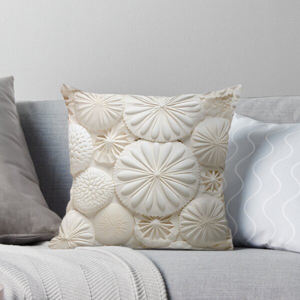 Item preview, White sand dollar collage print designed and sold by dcrc.