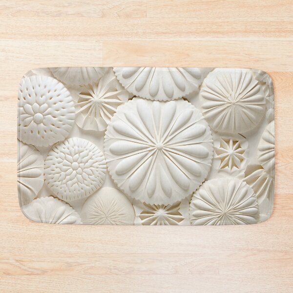 Item preview, White sand dollar collage print designed and sold by dcrc.