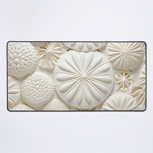Item preview, White sand dollar collage print designed and sold by dcrc.