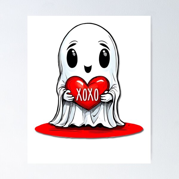 Item preview, XOXO Hugs & Kisses Ghost Valentines Day  designed and sold by TrueWorth.
