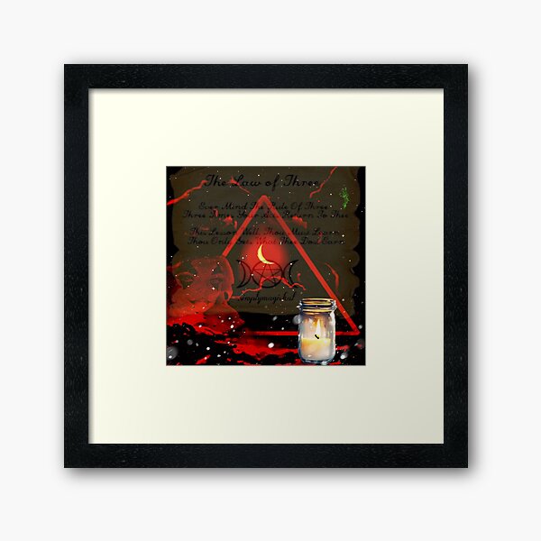 Item preview, Wicca law of three designed and sold by MetalHeadArts.