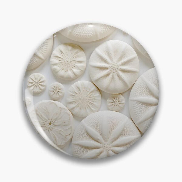 Item preview, white sand dollar collage print designed and sold by dcrc.