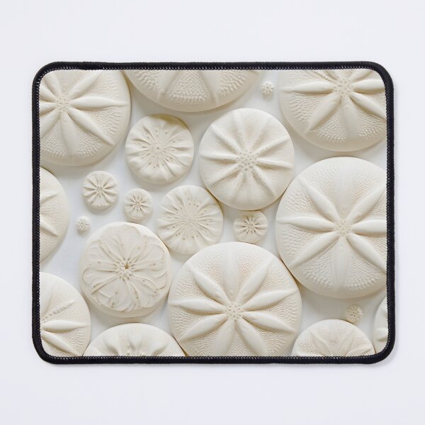 Item preview, white sand dollar collage print designed and sold by dcrc.