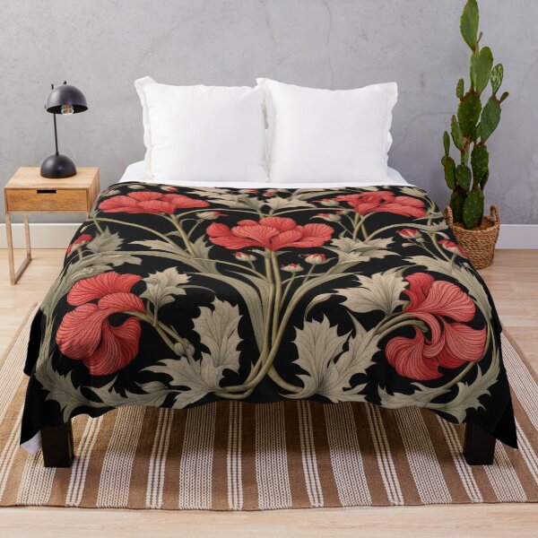Item preview, Art Nouveau Floral Pattern Collection #1 - Red Bleeding Heart Flowers #38 designed and sold by elektronen.