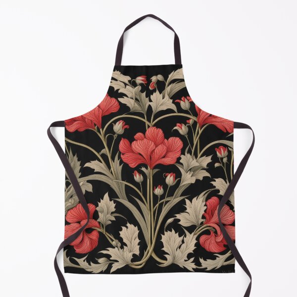 Item preview, Art Nouveau Floral Pattern Collection #1 - Red Bleeding Heart Flowers #38 designed and sold by elektronen.