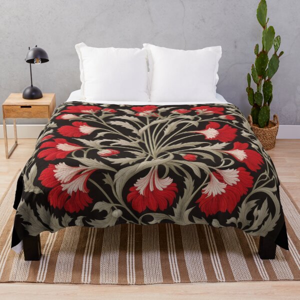 Item preview, Art Nouveau Floral Pattern Collection #1 - Red Bleeding Heart Flowers #39 designed and sold by elektronen.