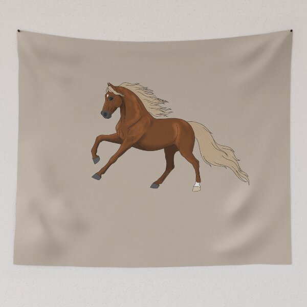 Item preview, Cantering Chestnut Horse with Flaxen Mane and Tail designed and sold by DappledMoon.
