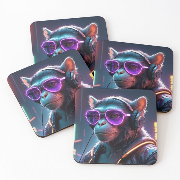 Item preview, Monkey in neon lights designed and sold by ejkaterina.