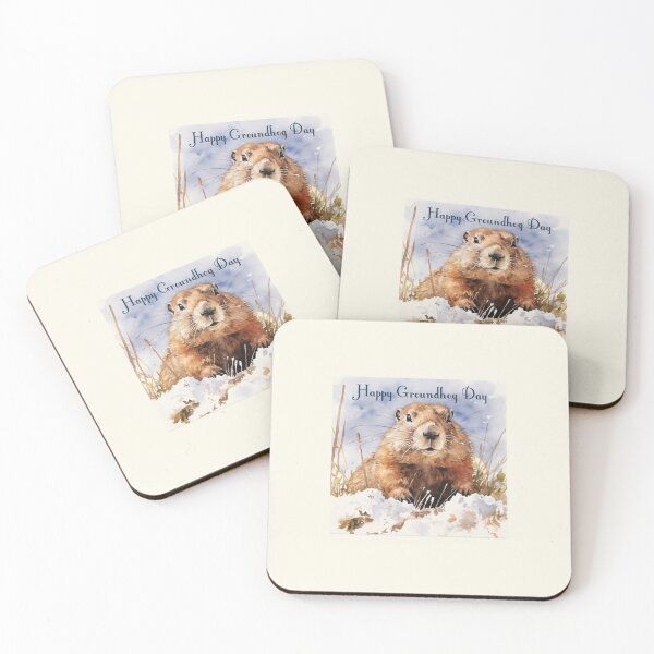 Item preview, Happy Groundhog Day designed and sold by marisaj4488.