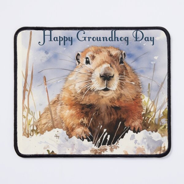 Item preview, Happy Groundhog Day designed and sold by marisaj4488.