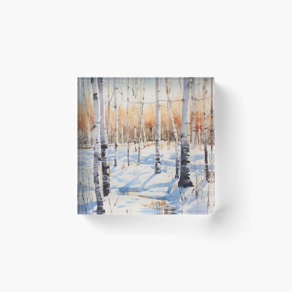 Artikelvorschau, Birken im Winter entworfen und verkauft von BeezKneezTees.