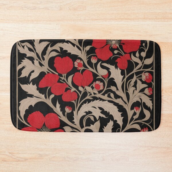 Item preview, Art Nouveau Floral Pattern Collection #1 - Red Bleeding Heart Flowers #40 designed and sold by elektronen.