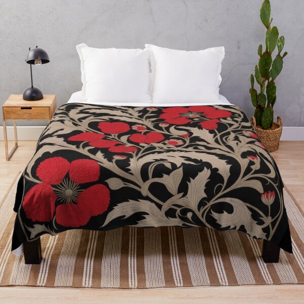 Item preview, Art Nouveau Floral Pattern Collection #1 - Red Bleeding Heart Flowers #40 designed and sold by elektronen.
