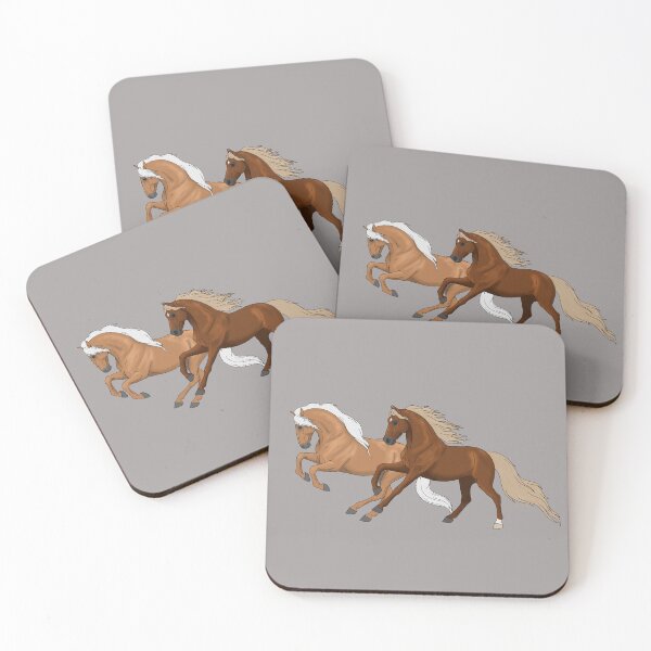 Item preview, Pair of Cantering Andalusian Horses designed and sold by DappledMoon.