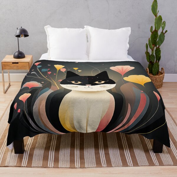 Item preview, Elegant Feline & Floral Art designed and sold by PaintbrushPlace.