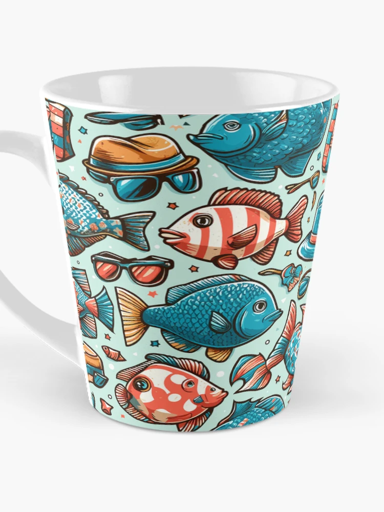 Thumbnail 3 of 4, Coffee Mug, Fish Pattern designed and sold by Designowner.