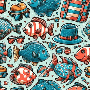 Artwork thumbnail, Fish Pattern by Designowner