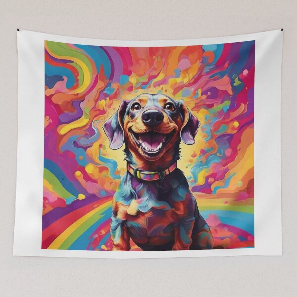 Item preview, Psychedelic Dachshund designed and sold by Cloe Dauplais.