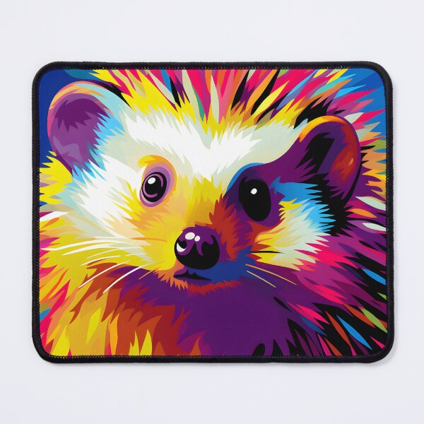 Item preview, Hedgehog portrait art. animal colorful. Animal throw pillow.  designed and sold by formform.
