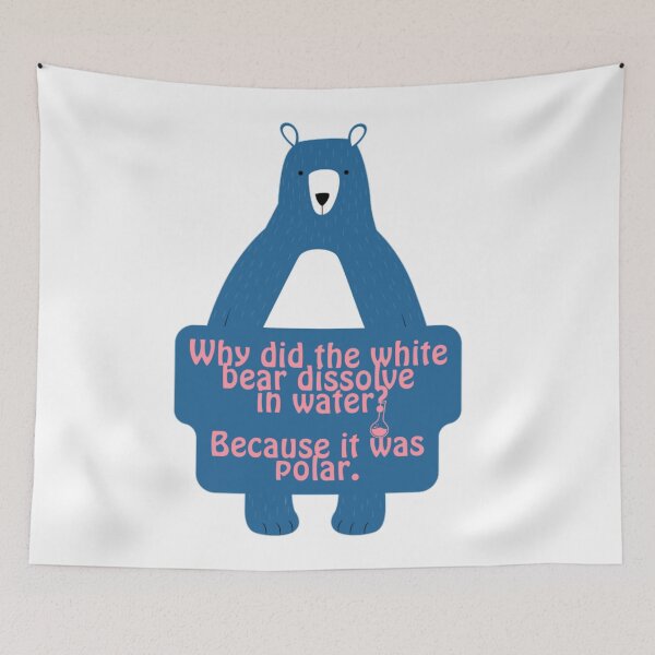 Item preview, Blue Polar Bear Funny Chemistry Joke  designed and sold by prsagar01.