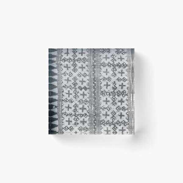 Item preview, Batik wax print grey white designed and sold by Morrisseyfabric.