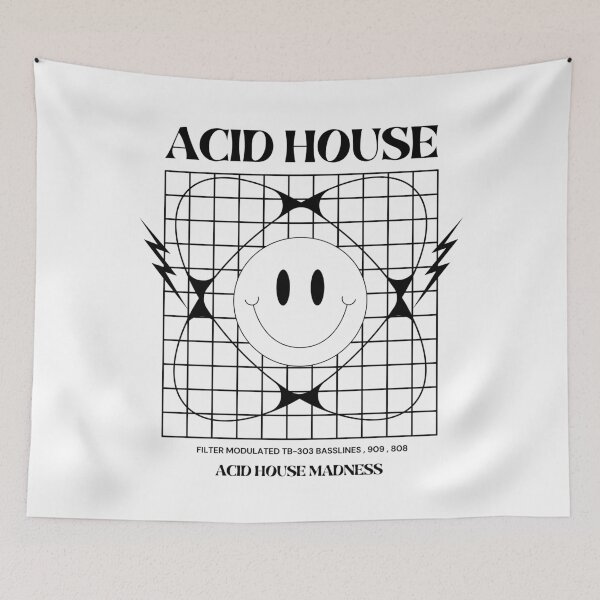 Item preview, ACID HOUSE  - 303 Grid Madness (Black)  designed and sold by Discothreadz.