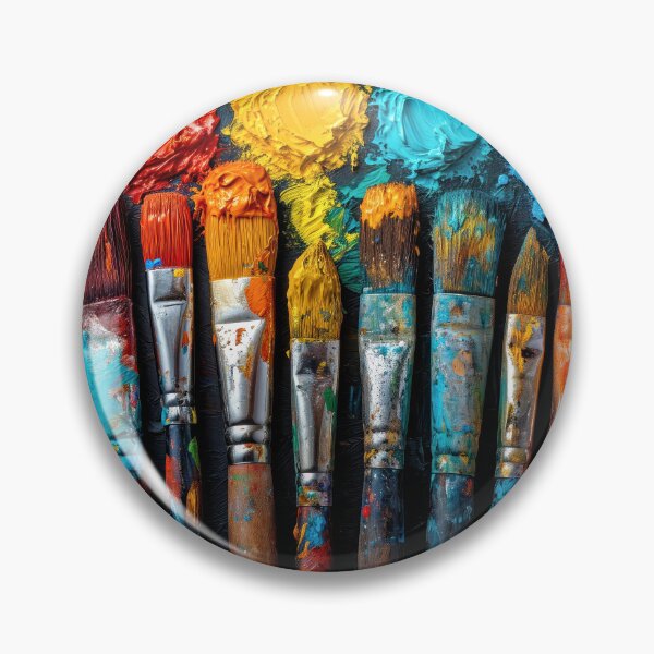 Item preview, Paint Brushes with Dabs of Paint - Jigsaw Puzzle designed and sold by jecphotography and art.