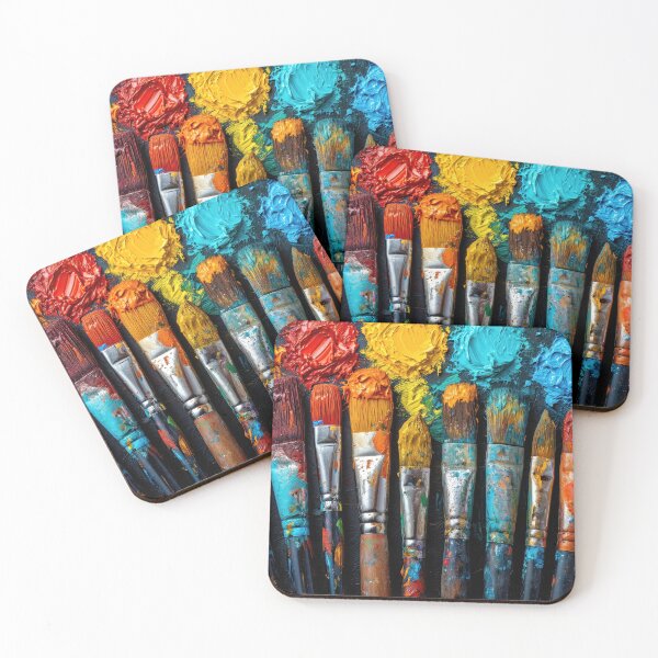 Item preview, Paint Brushes with Dabs of Paint - Jigsaw Puzzle designed and sold by jecphotography and art.